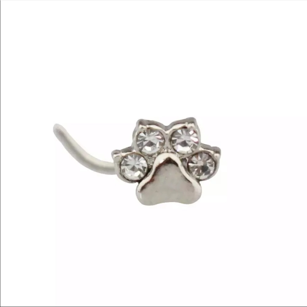 ❗️COMING SOON❗️Crystal Paw Print Nose Ring